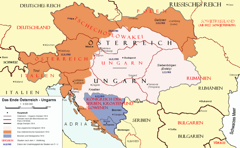 《特里亞農條約》對匈牙利的分割