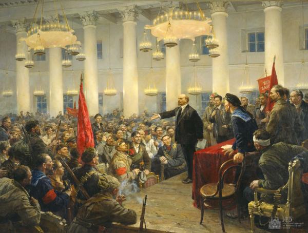 1917年11月列寧在全俄蘇維埃第二次代表大會上講話