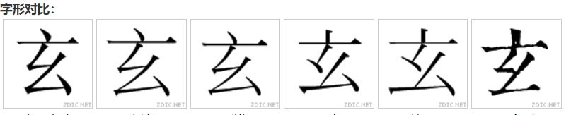 中國大陸-中國台灣-中國香港-日本-韓國-舊字型對比圖