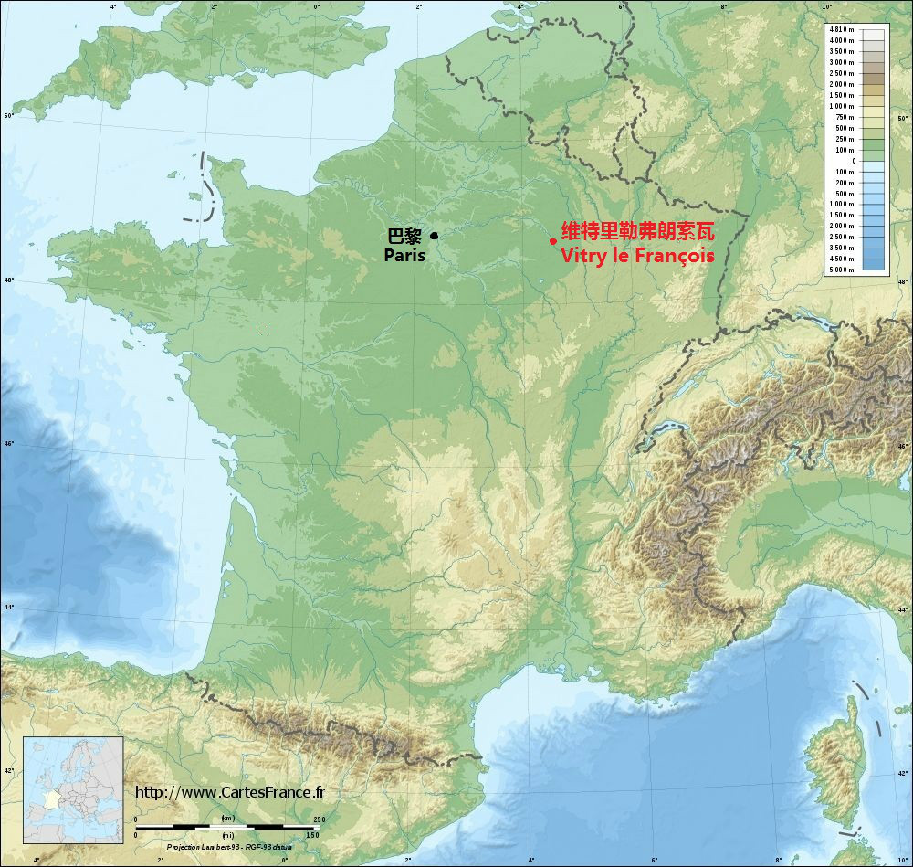 維特里勒弗朗索瓦在法國的位置
