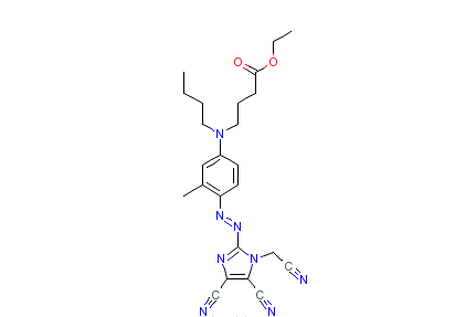 4-[丁基[4-[[4,5-二氰基-1-（氰基甲基）-1H-咪唑-2-基]偶氮]-3-甲基戊基]氨基]丁酸乙酯