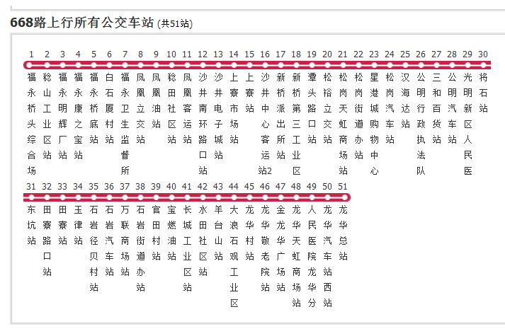 深圳公交668路 深圳公交668路