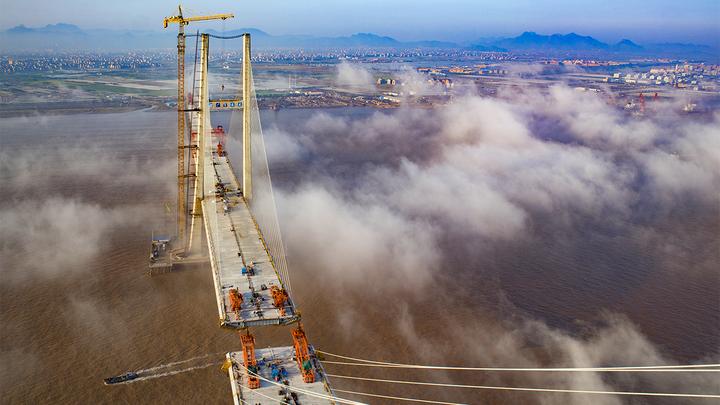 2018年5月23日，台州灣大橋完成合龍工程，大橋全線貫通