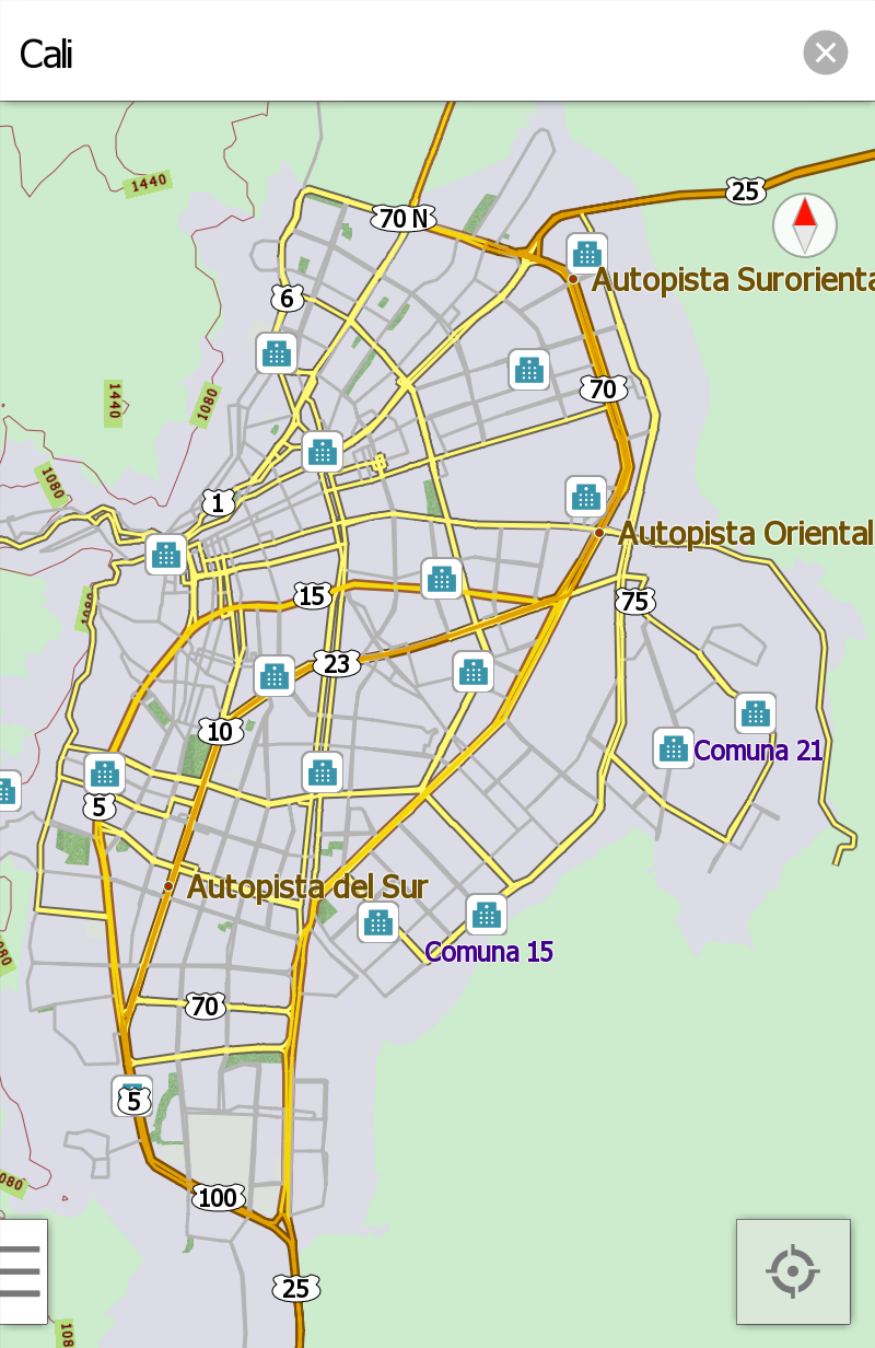 卡利城市交通圖