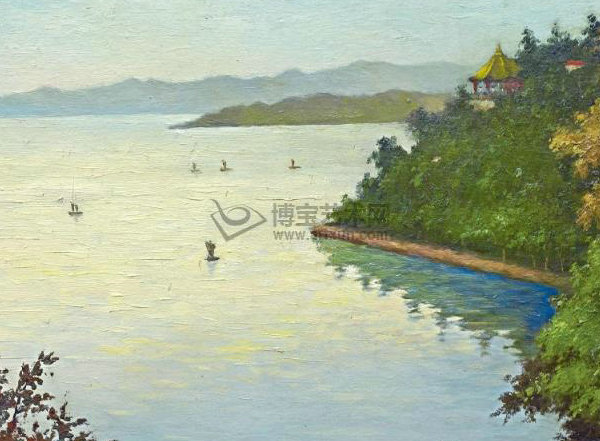 朱士傑太湖風景圖