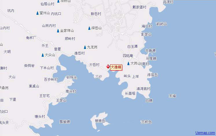 大漁鎮行政地圖