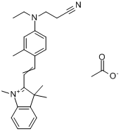 乙酸2-[2-[4-[（2-氰乙基）乙氨基]-2-甲基苯基]乙烯基]-1,3,3-三甲基-3H-吲哚鎓鹽