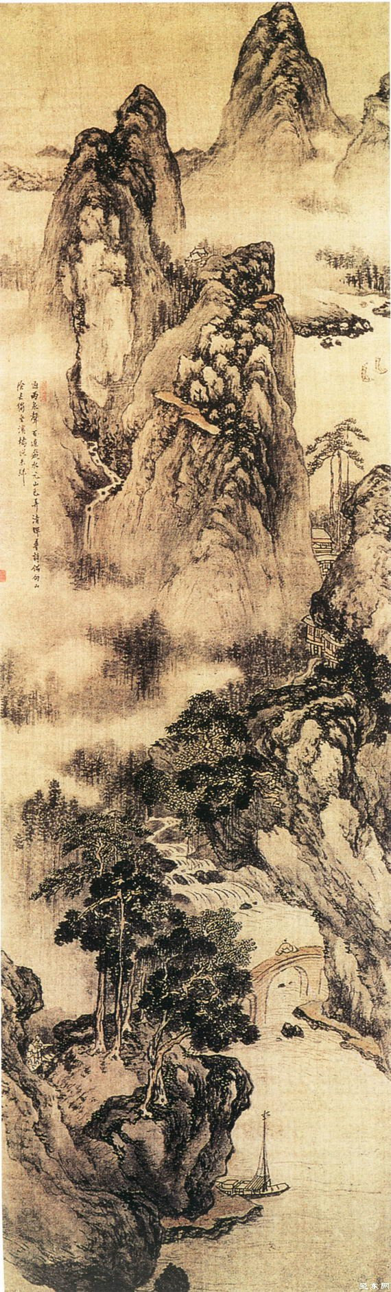 明王建章山水圖