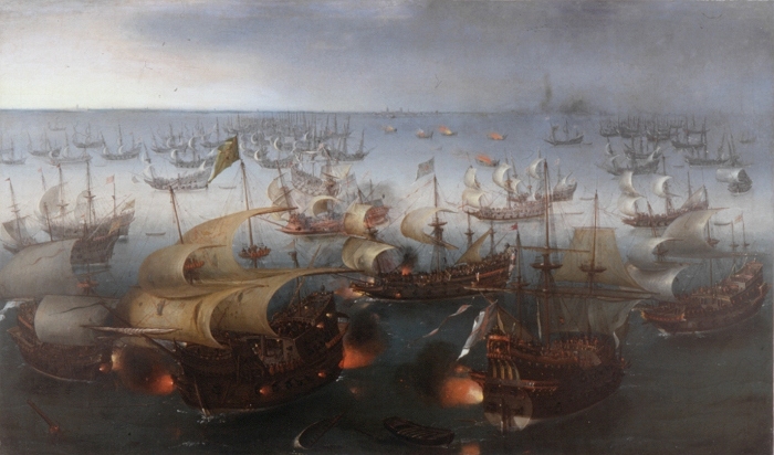 1601年繪製的格拉沃利訥海戰油畫
