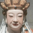 沉思羅漢(曾龍升創作的釉下加彩瓷器雕塑) 沉思羅漢(曾龍升創作的釉下加彩瓷器雕塑)