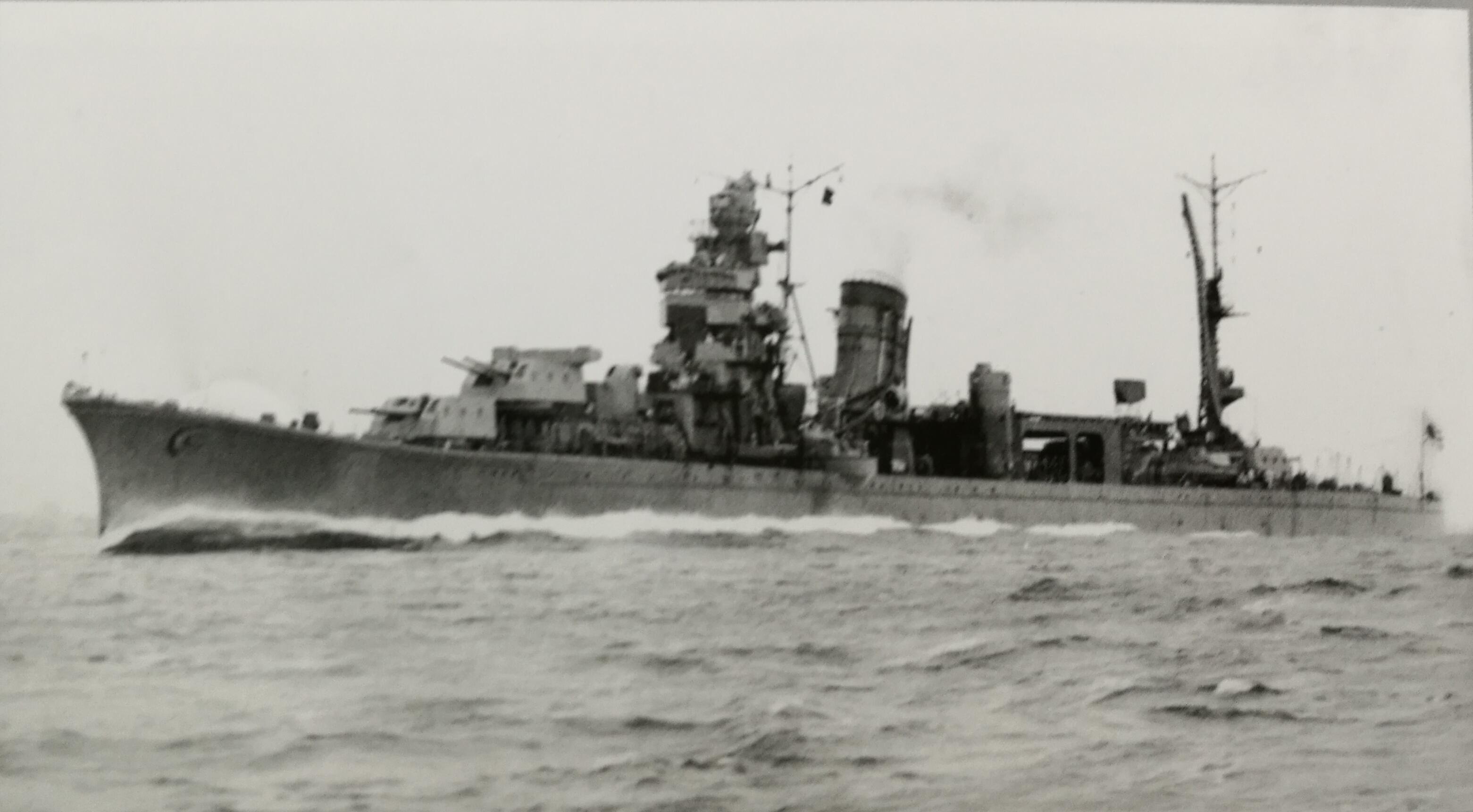 1943年6月在東京灣全速試航的能代號