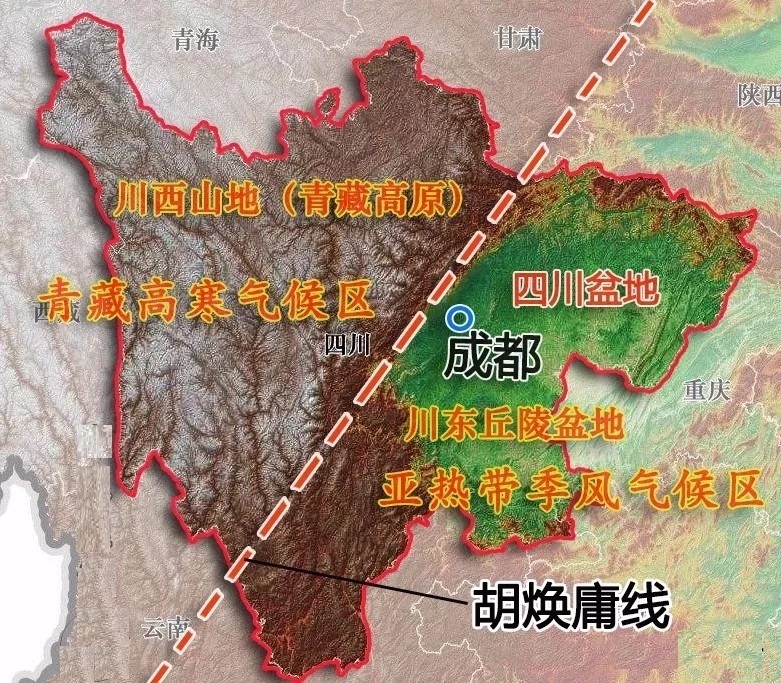 四川省的氣候地理圖