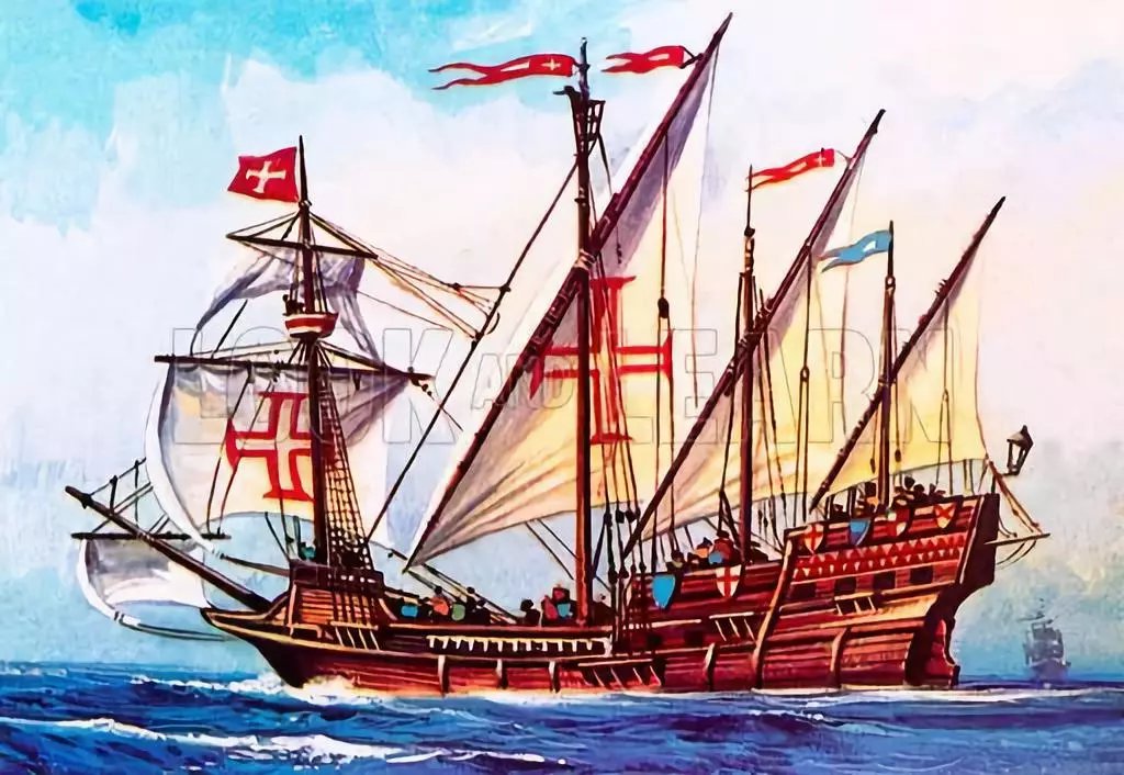 新式的蓋倫帆船首先由葡萄牙人改良而成