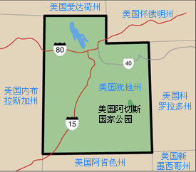 阿切斯國家公園地圖