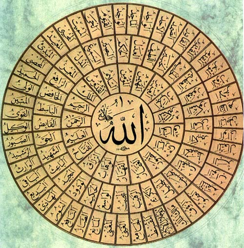 真主（安拉）的99尊名--阿拉伯文的書寫藝術