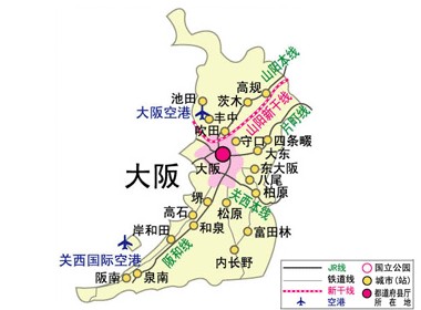 大阪府交通圖