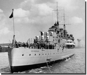 護航行動中沉沒的皇家海軍愛丁堡號