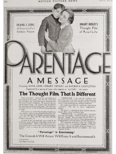 Parentage(美國1917年Hobart Henley執導的電影) Parentage(美國1917年Hobart Henley執導的電影)