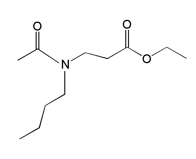 丁基乙醯胺基丙酸乙酯分子結構圖