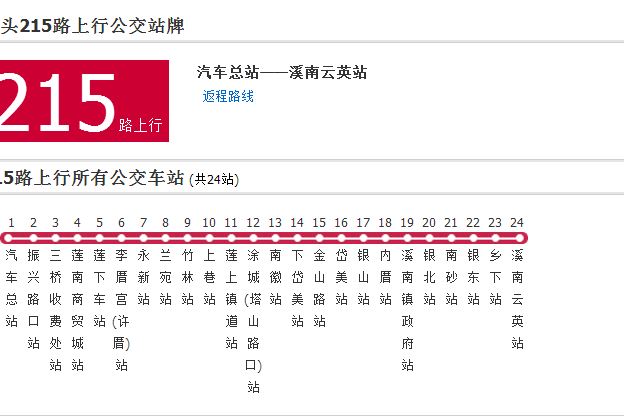 汕頭公交215路 汕頭公交215路
