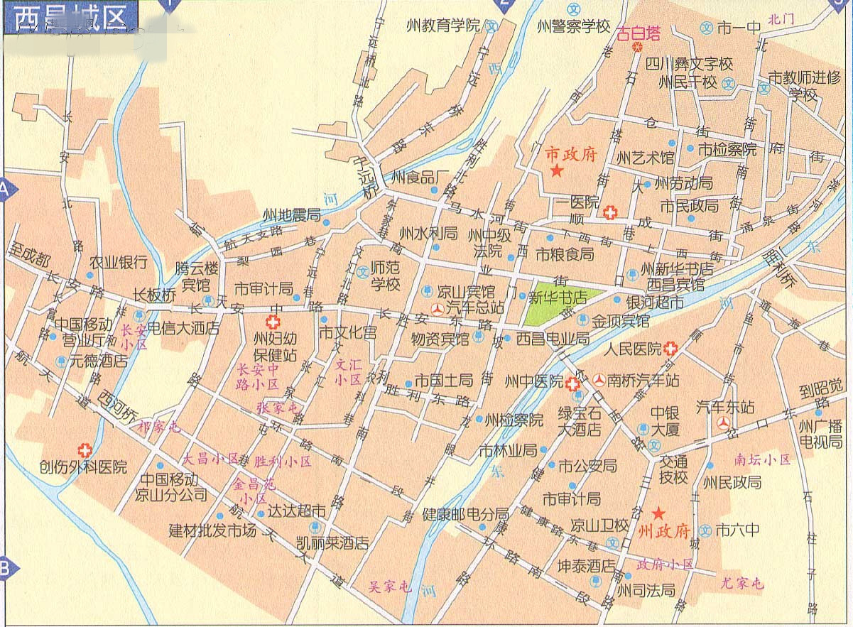 西昌市區地圖