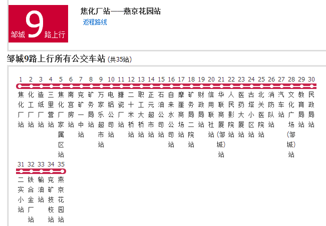 鄒城公交9路 鄒城公交9路