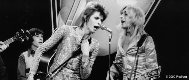 Mick Ronson and David Bowie