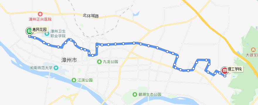 漳州公交27路夜班路線圖