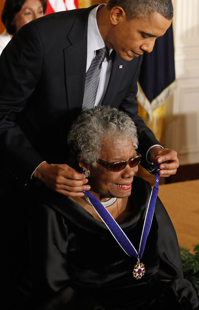 歐巴馬總統頒發安傑洛自由勳章