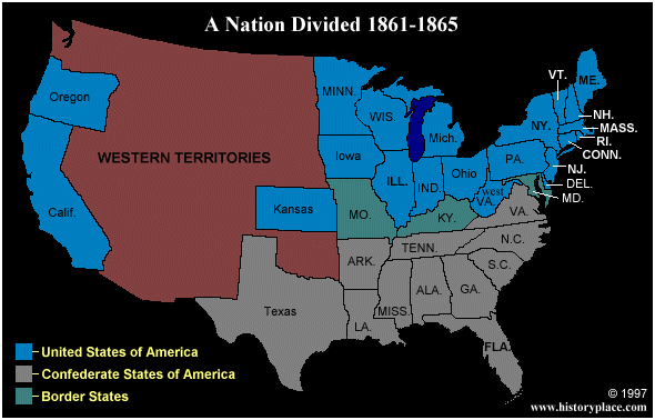 南北戰爭形勢圖