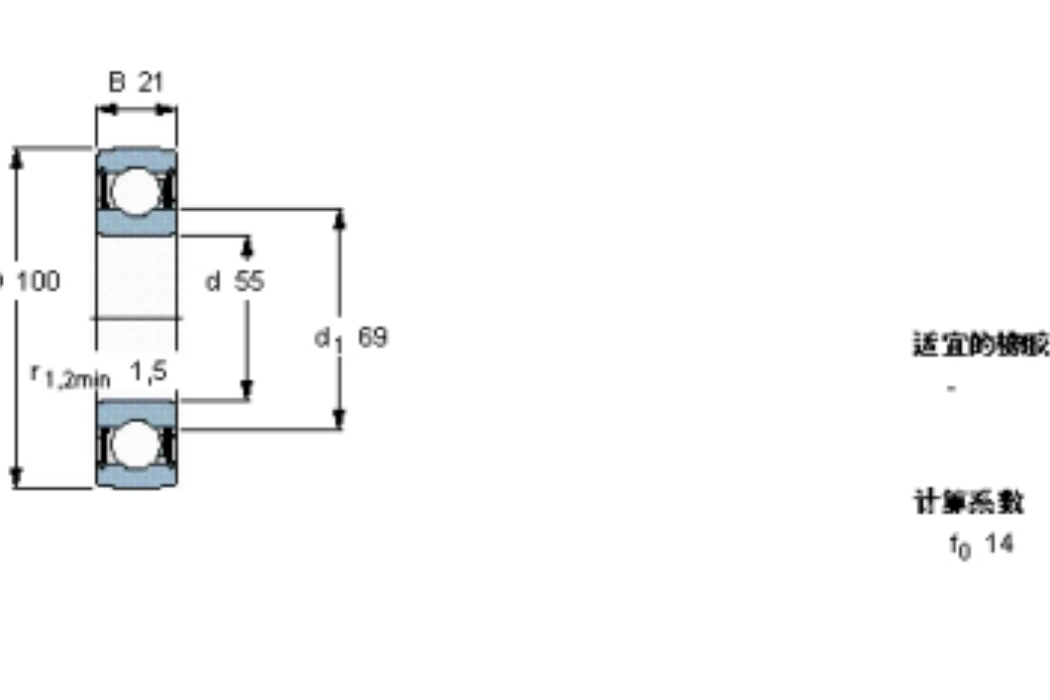 SKF 1726211-2RS1軸承 SKF 1726211-2RS1軸承