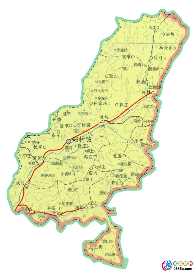 鄭村鎮地形圖