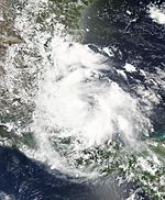 熱帶風暴丹尼爾  衛星雲圖