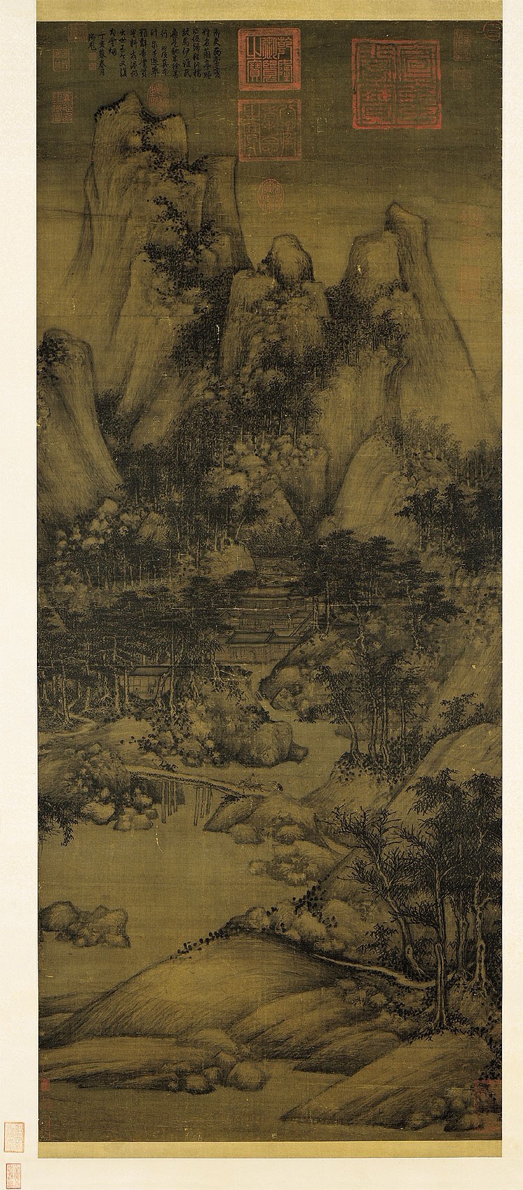 五代南唐　巨然《蕭翼賺蘭亭圖》，江南派系山水畫代表作