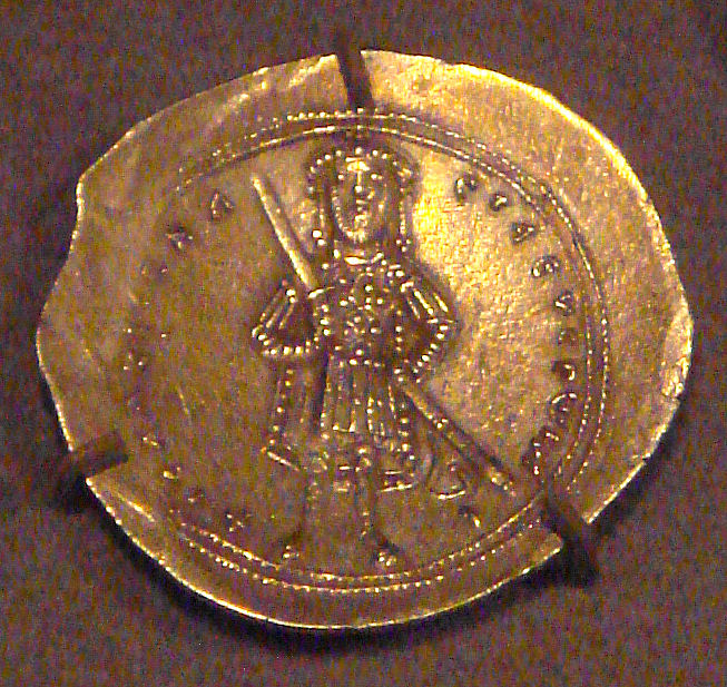 繪有伊薩克一世頭像的拜占庭金幣