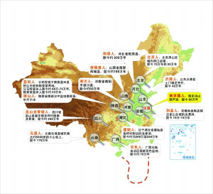 中國史前文化遺址分布圖