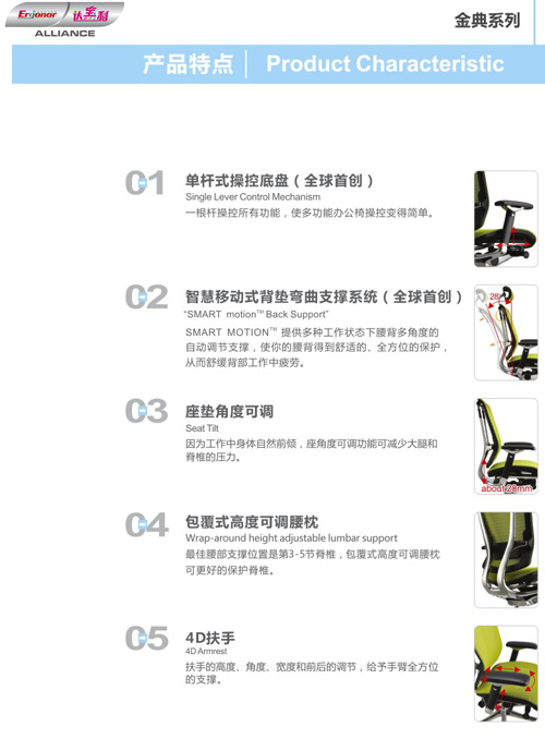 nefil chair 系列產品的特點