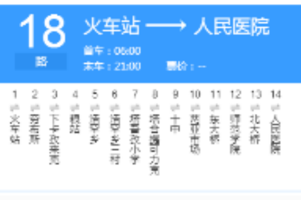 喀什公交18路 喀什公交18路