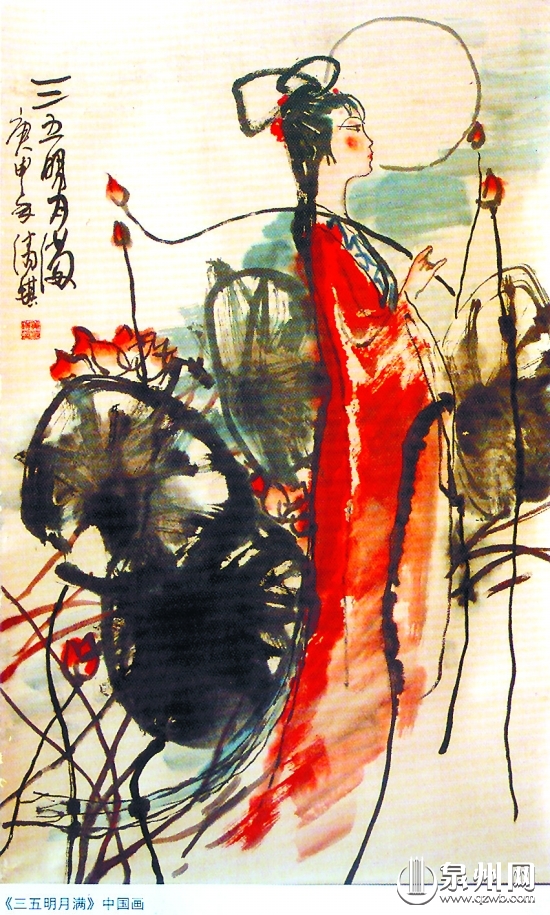 《三五明月滿》 中國畫 作者:黃清琪