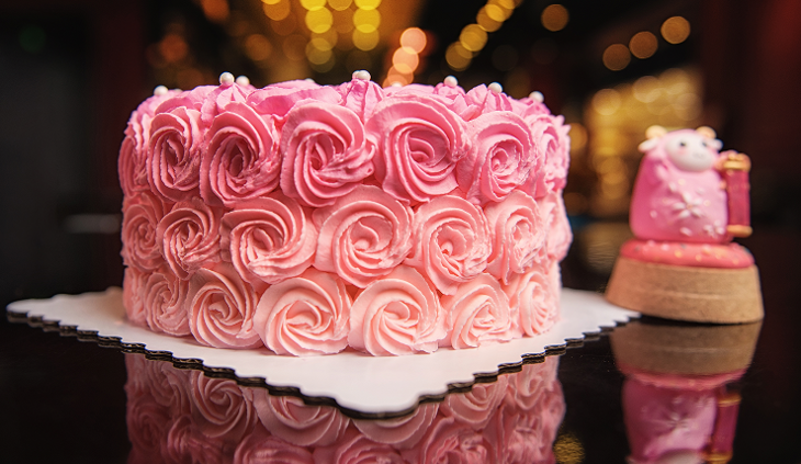 粉色漸變奶油蛋糕