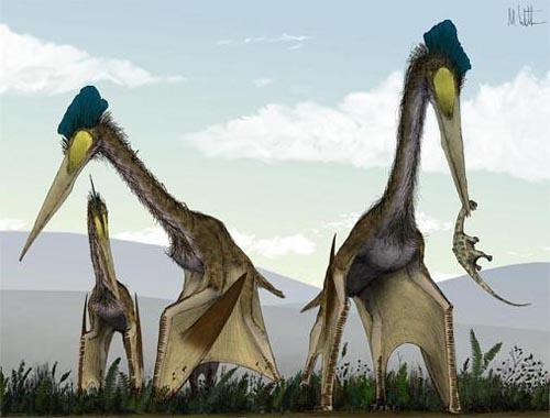 遠古會飛爬行物種體型龐大，以恐龍為食