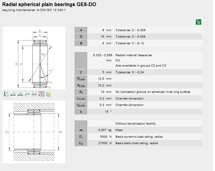 INA軸承 GE8-DO