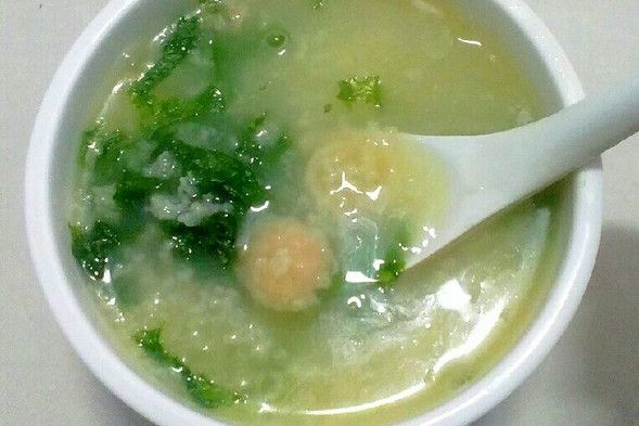 生菜魚丸粥 生菜魚丸粥