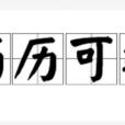 歷歷可數 歷歷可數