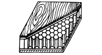 圖2 蜂窩結構夾心板剖面