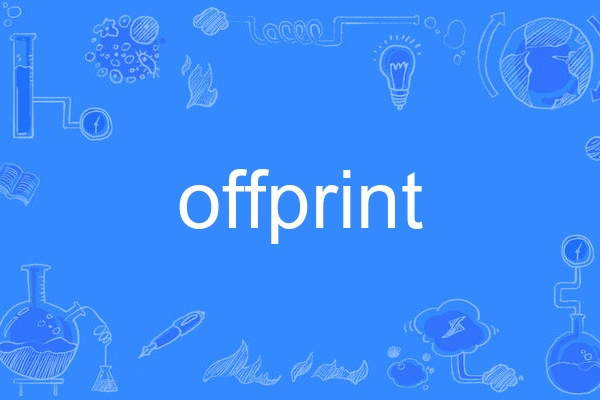 offprint offprint