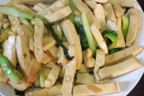 乾豆腐炒青菜