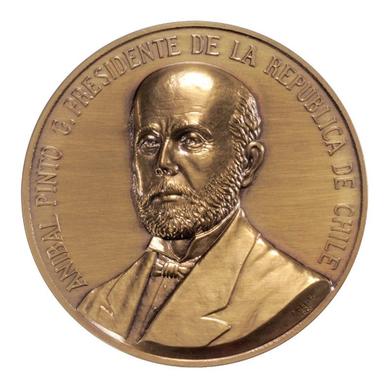智利硬幣上的平托總統