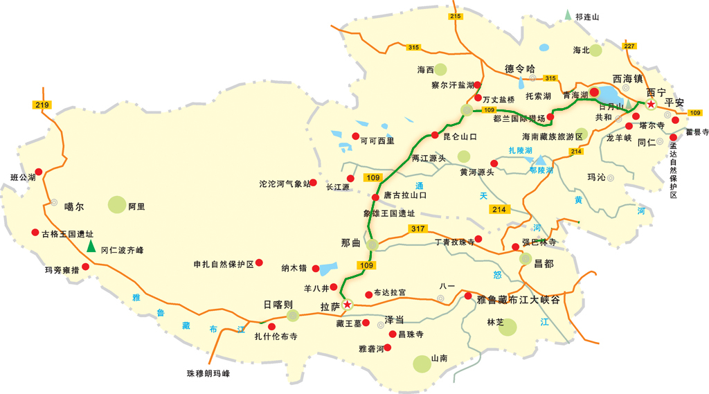 西藏鐵路網