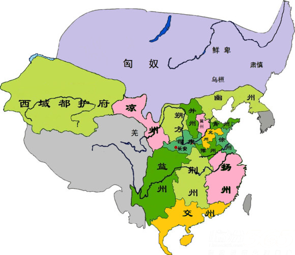 西漢一級行政區劃圖